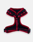 Red and black 6ix Dog harness: back view