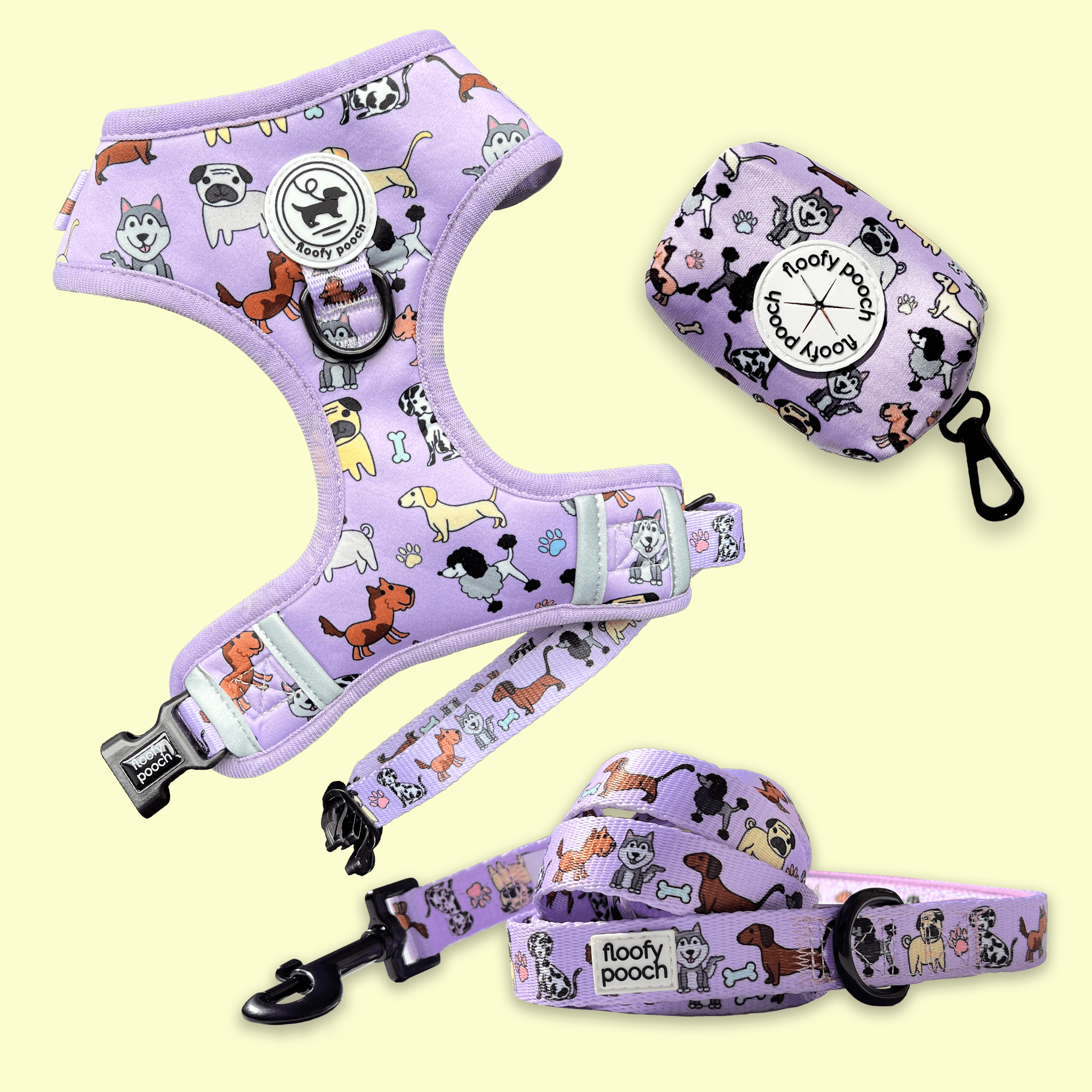 DOG in the PWO タオル&CDセット Harness Set - Dog Doodlez | Dog Accessories NYC – Floofy Pooch