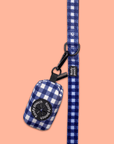 Poop Bag Holder Canada with matching leash cute Gingham Pattern