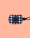 Poop Bag Holder Canada Cute Blue Gingham Pattern