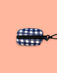 Poop Bag Holder Canada cute blue Gingham Pattern