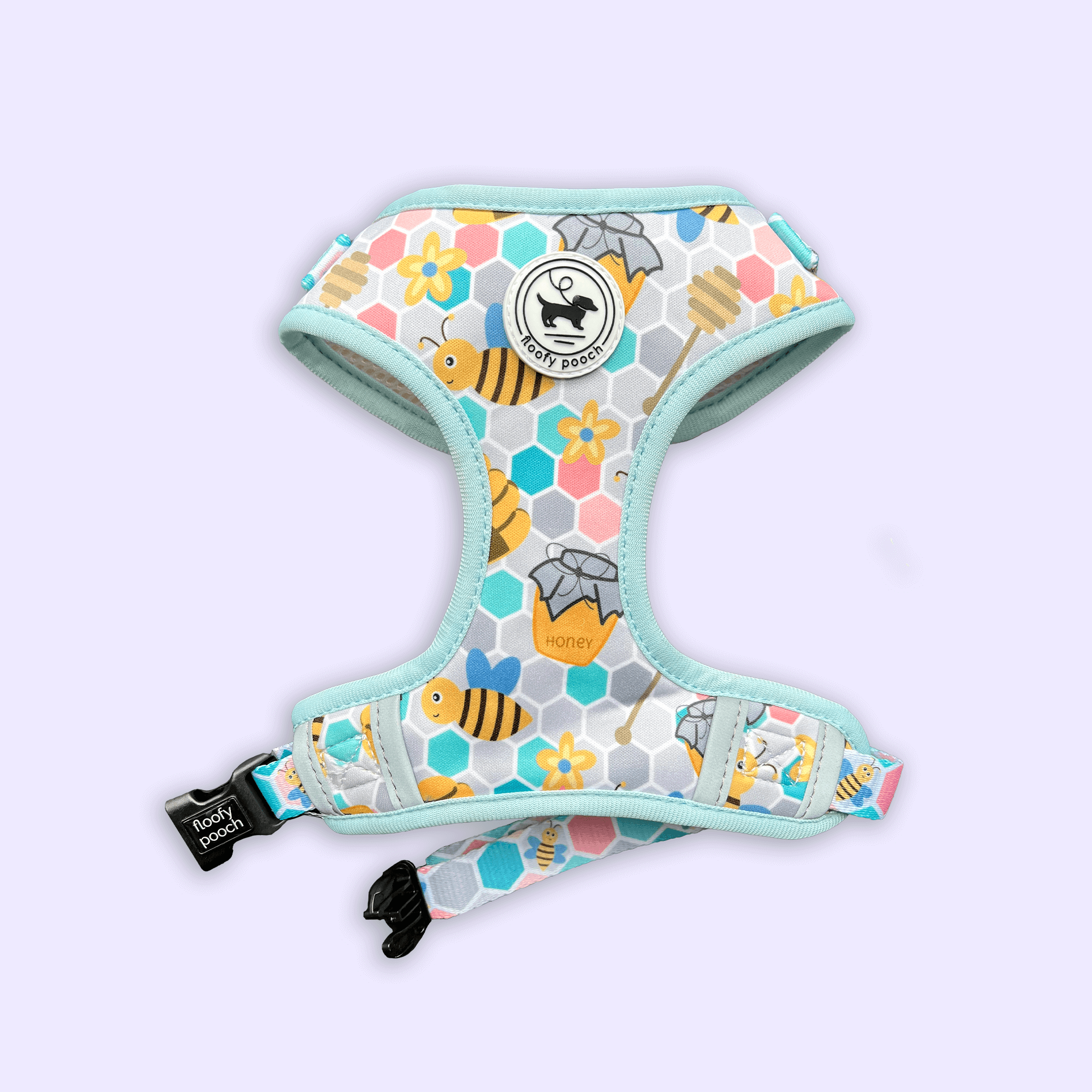 Bee Amazing dog harness - Front View - Floofy Pooch - Comfortable and Secure Fit