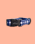 Dog Collar Canada Blue Gingham Pattern Floofy Pooch