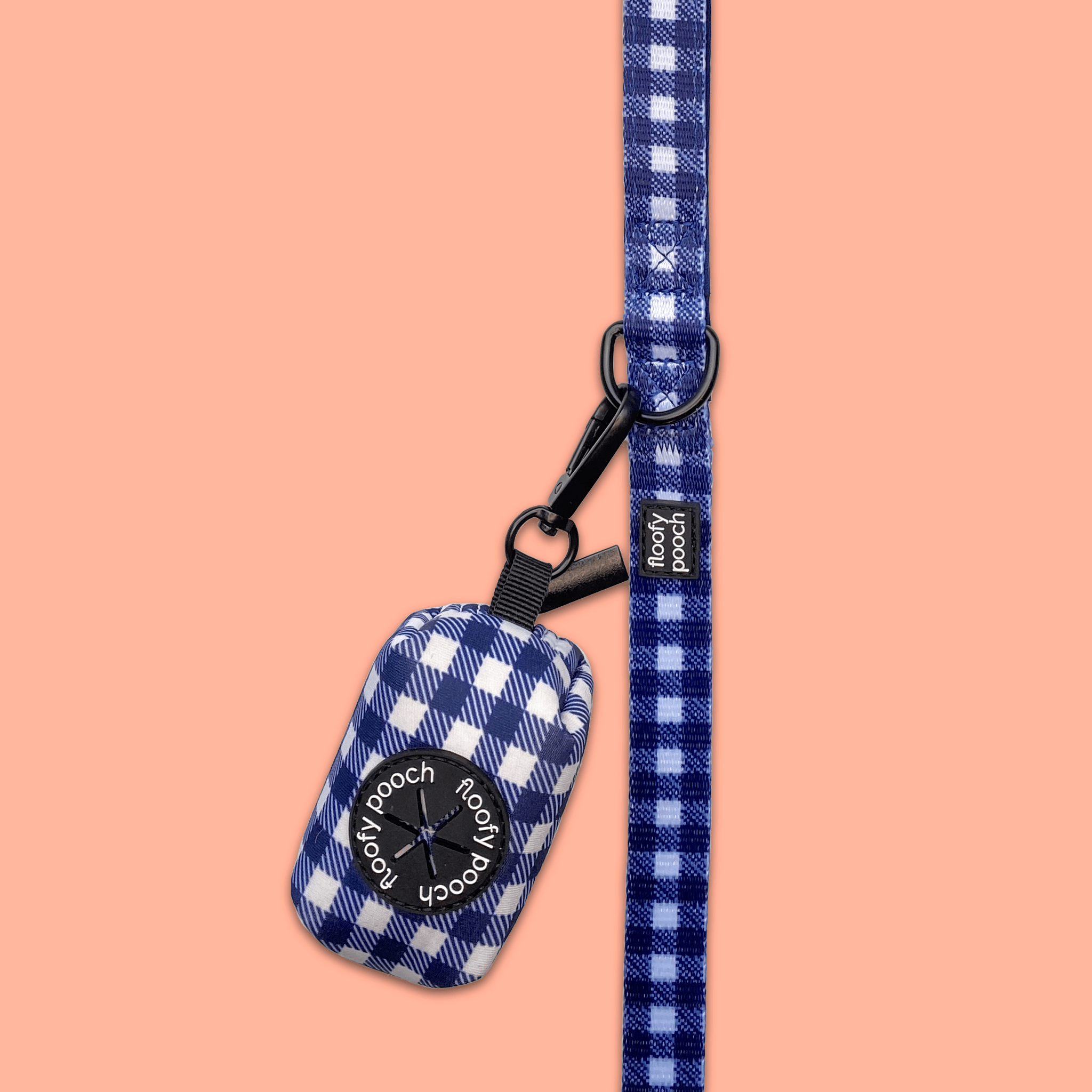 Dog Leash Canada Gingham Pattern with matching poop bag