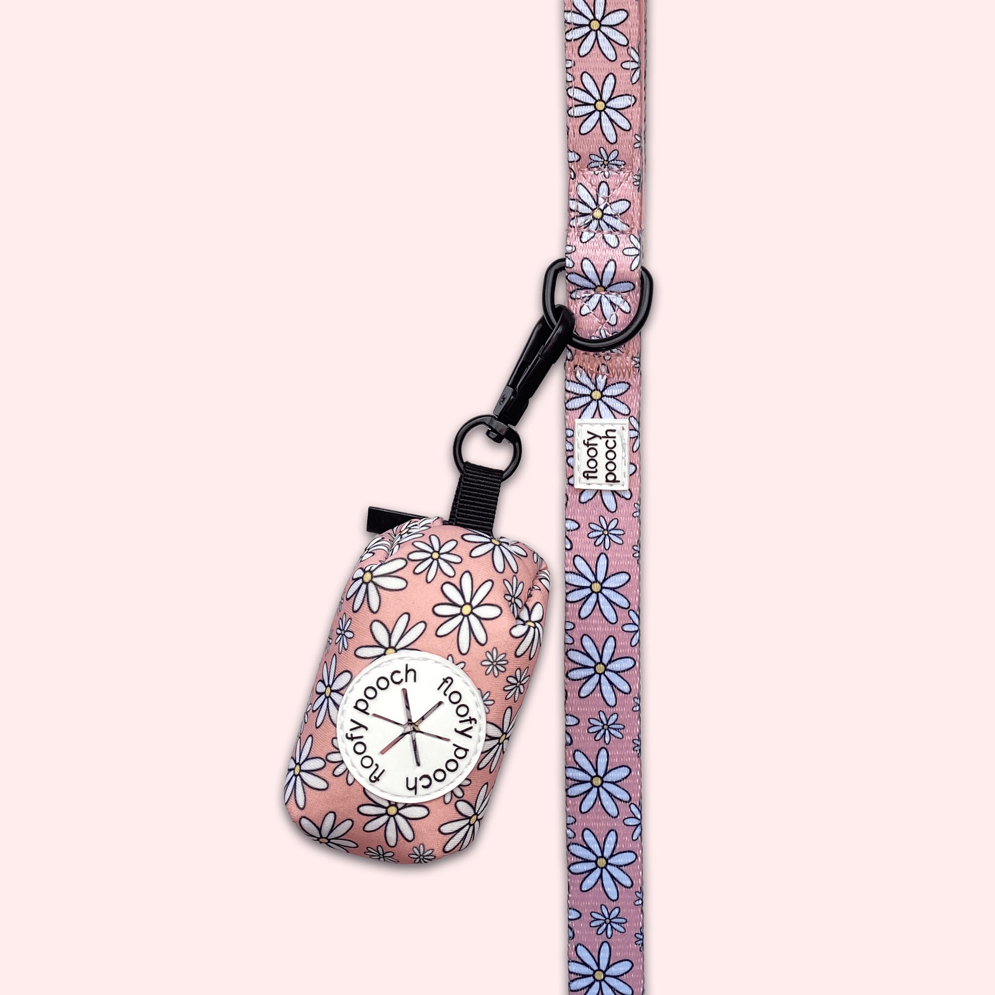 Cute Poop Bag Holder Canada Pink Daisy Pattern Dog Accessories Canada