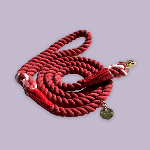 Rope Leash - Ruby