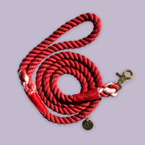 Rope Leash - Ruby